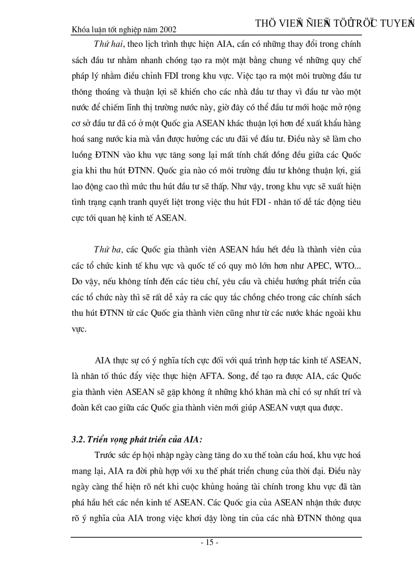 image for page Khu vực đầu tư ASEAN AIA và giải pháp cải thiện môi trường đầu tư của Việt Nam trong quá trình tham gia AIA