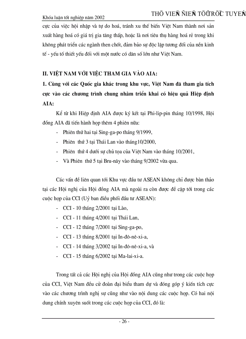 image for page Khu vực đầu tư ASEAN AIA và giải pháp cải thiện môi trường đầu tư của Việt Nam trong quá trình tham gia AIA
