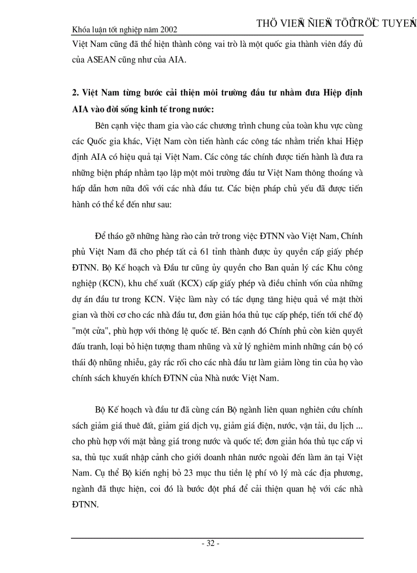 image for page Khu vực đầu tư ASEAN AIA và giải pháp cải thiện môi trường đầu tư của Việt Nam trong quá trình tham gia AIA