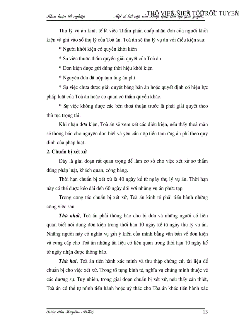 image for page Một số bất cập của Pháp lệnh thủ tục giải quyết các vụ án kinh tế và giải pháp hoàn thiện