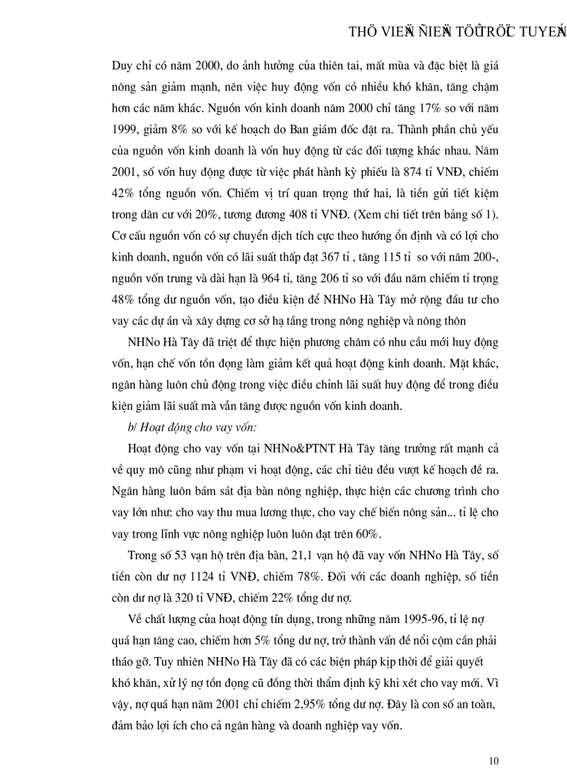 image for page Tìm hiểu một số vấn đề về hoạt động của NHNo PTNT tỉnh Hà Tây góp phần mở rộng quan hệ kinh tế đối ngoại của nước ta trong giai đoạn hiện nay