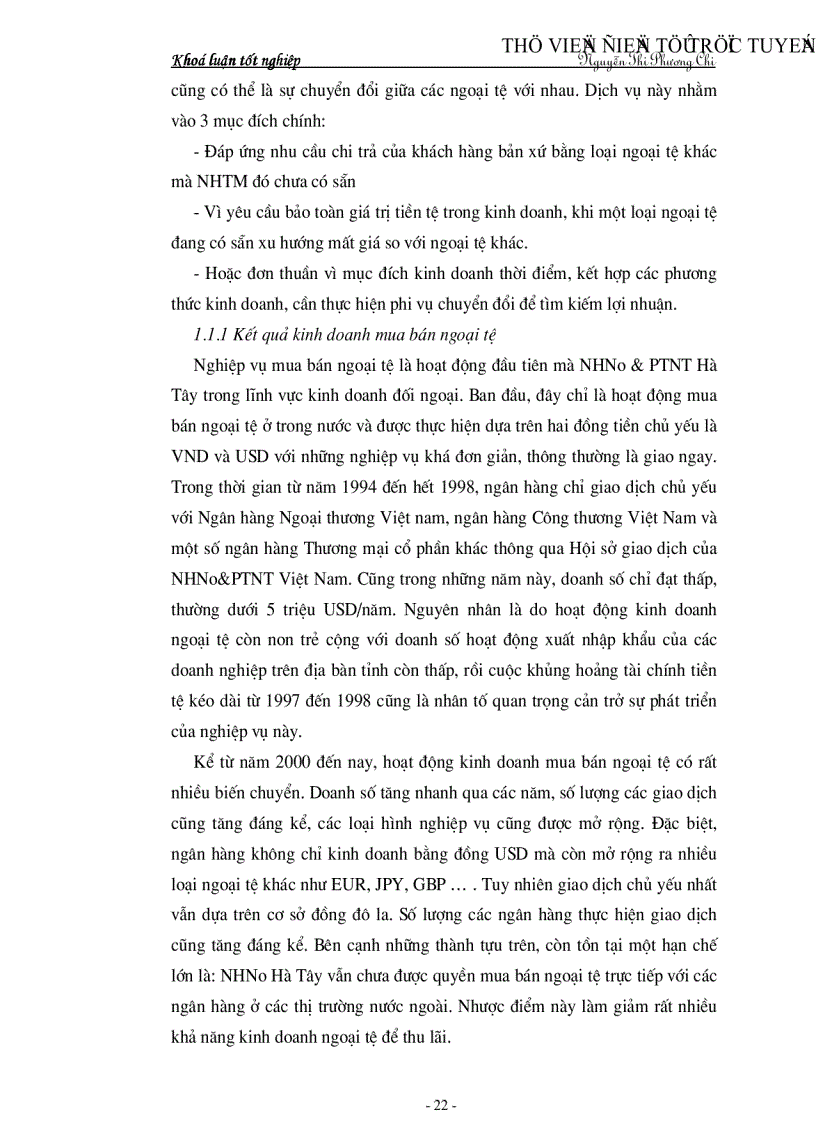 image for page Tìm hiểu một số vấn đề về hoạt động của NHNo PTNT tỉnh Hà Tây góp phần mở rộng quan hệ kinh tế đối ngoại của nước ta trong giai đoạn hiện nay