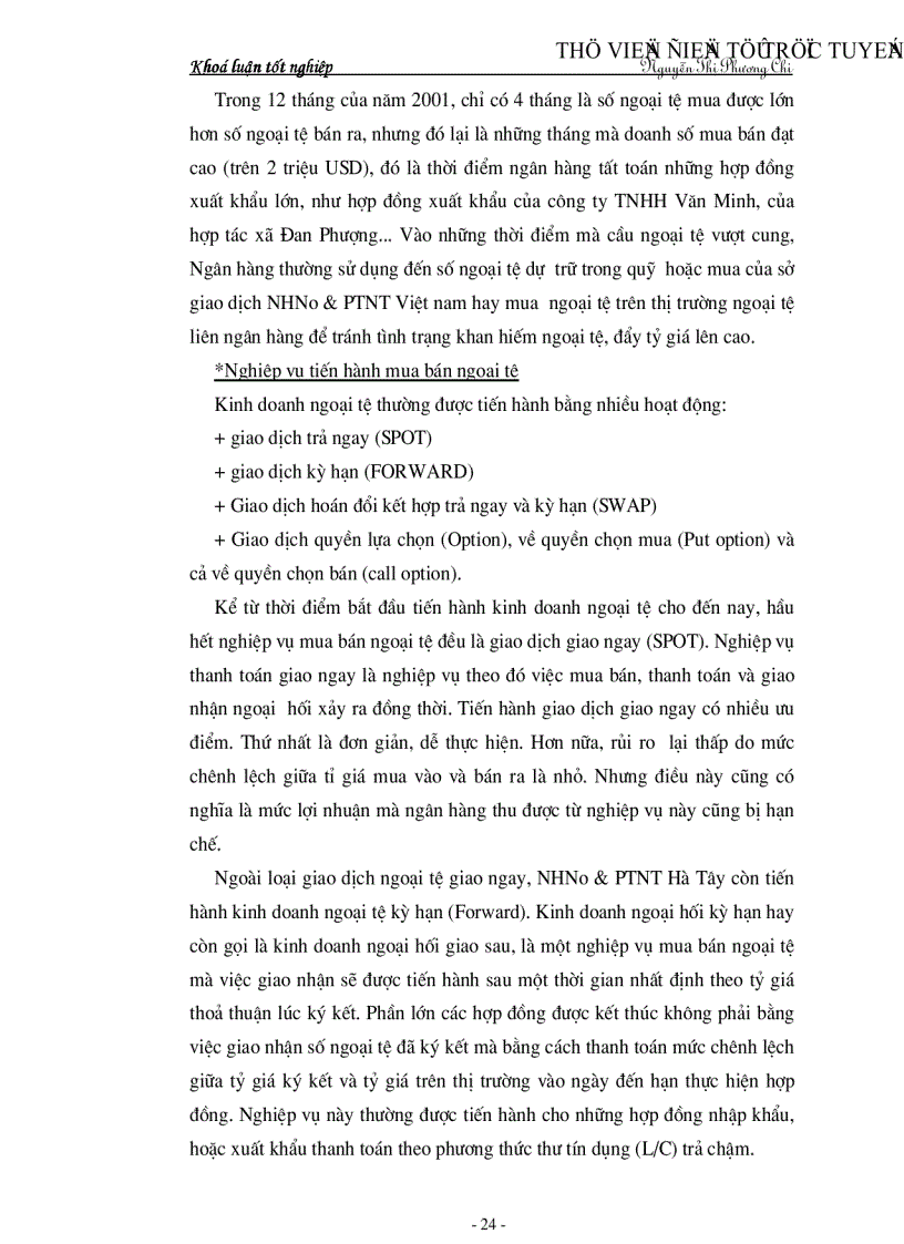 image for page Tìm hiểu một số vấn đề về hoạt động của NHNo PTNT tỉnh Hà Tây góp phần mở rộng quan hệ kinh tế đối ngoại của nước ta trong giai đoạn hiện nay