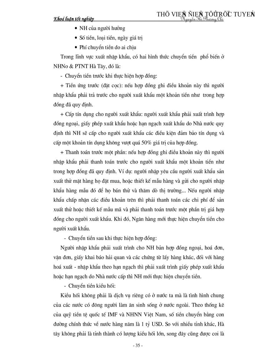 image for page Tìm hiểu một số vấn đề về hoạt động của NHNo PTNT tỉnh Hà Tây góp phần mở rộng quan hệ kinh tế đối ngoại của nước ta trong giai đoạn hiện nay