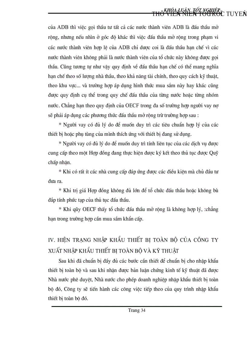 image for page Một số vấn đề về nhập khẩu thiết bị toàn bộ nói chung và hiện trạng nhập khẩu mặt hàng này của Công ty Technoimport nói riêng trong những năm gần đây
