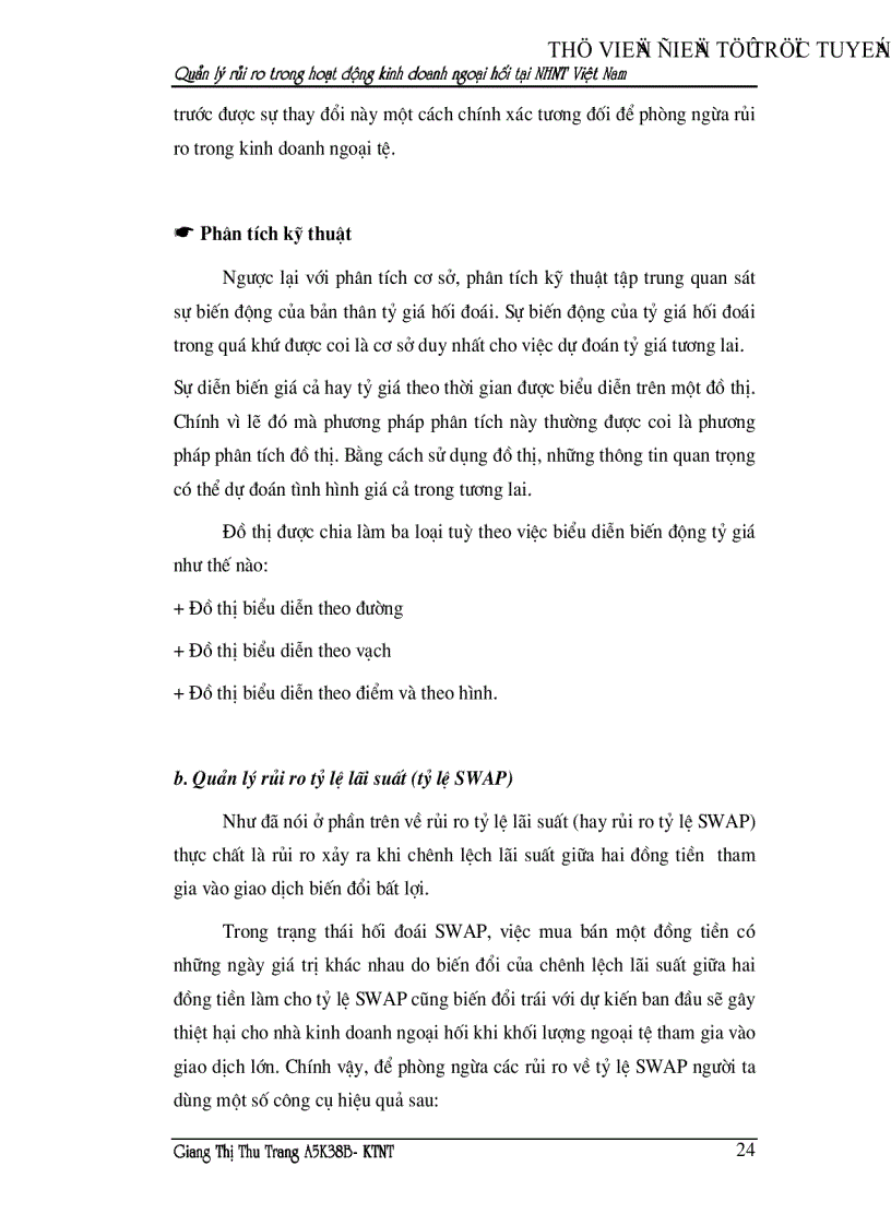 image for page Quản lý rủi ro trong hoạt động kinh doanh ngoại hối tại ngân hàng Ngoại thương Việt nam