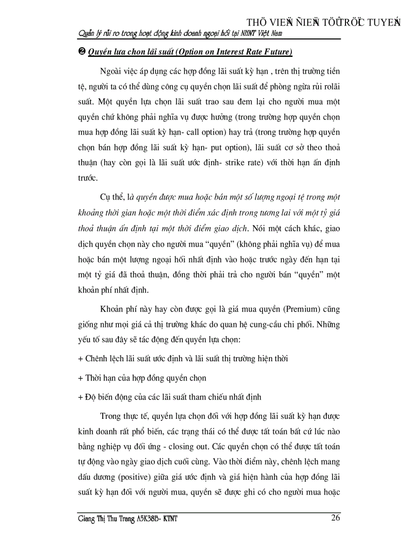 image for page Quản lý rủi ro trong hoạt động kinh doanh ngoại hối tại ngân hàng Ngoại thương Việt nam