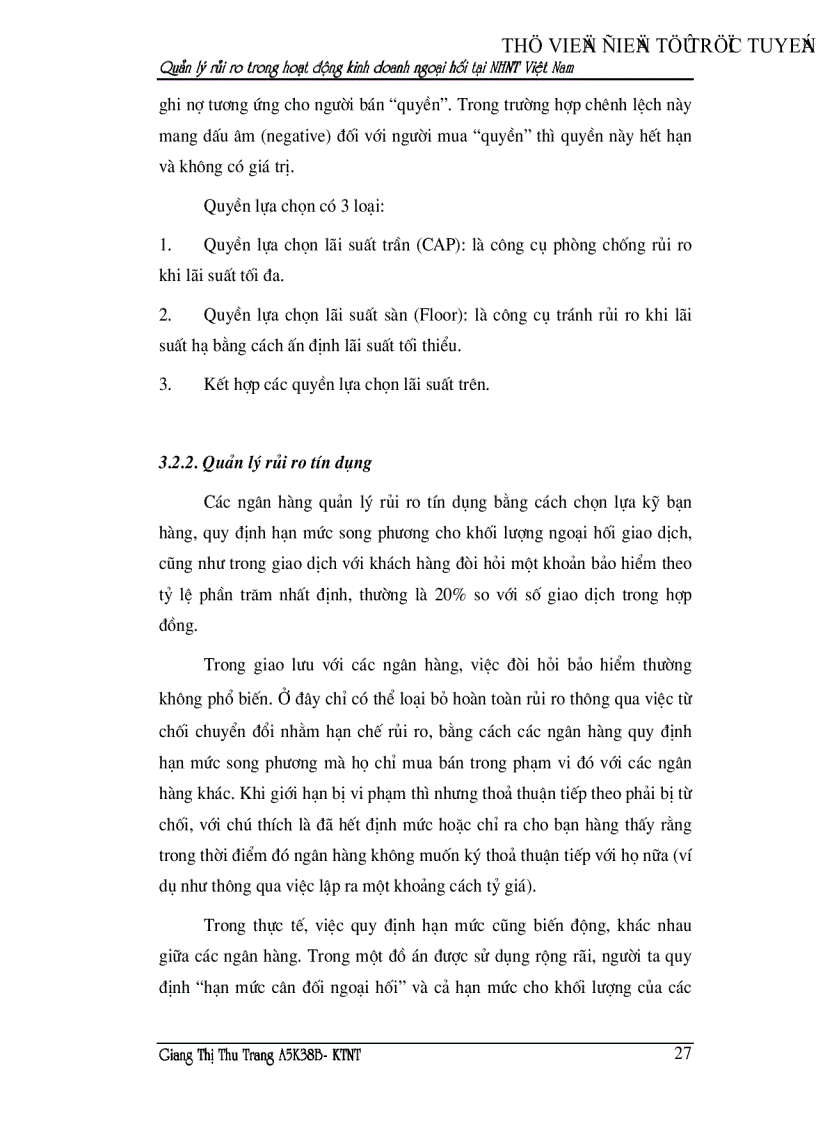 image for page Quản lý rủi ro trong hoạt động kinh doanh ngoại hối tại ngân hàng Ngoại thương Việt nam