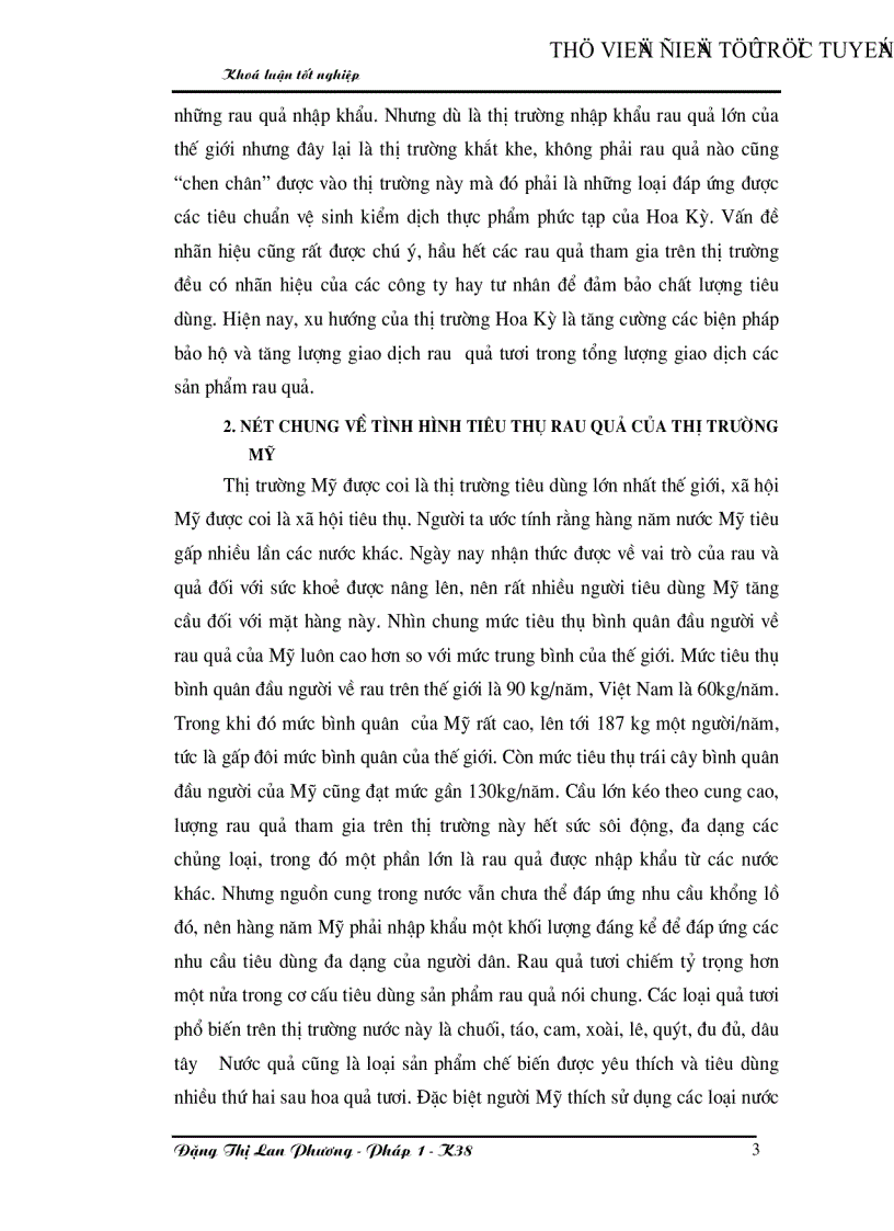 image for page Giải pháp mở rộng xuất khẩu rau quả của Việt nam vào thị trường Mỹ