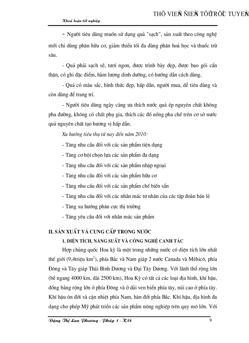 image for page Giải pháp mở rộng xuất khẩu rau quả của Việt nam vào thị trường Mỹ