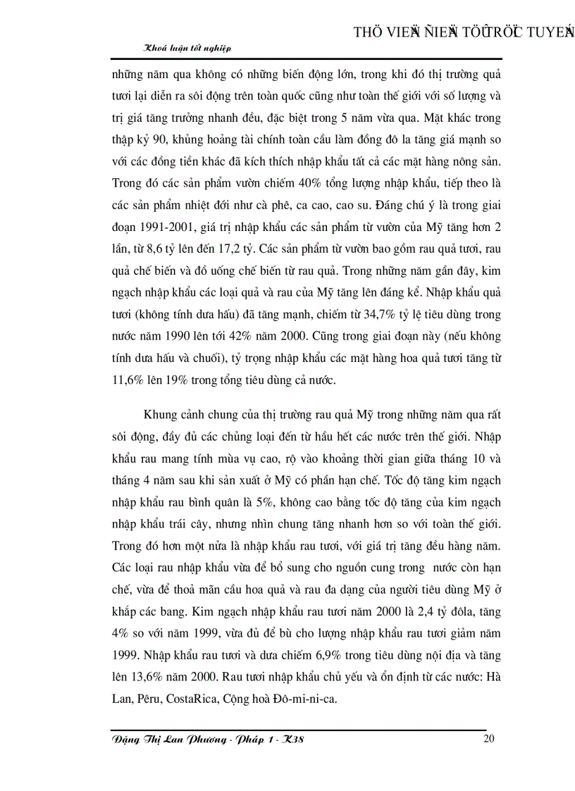 image for page Giải pháp mở rộng xuất khẩu rau quả của Việt nam vào thị trường Mỹ