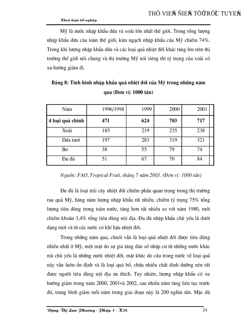 image for page Giải pháp mở rộng xuất khẩu rau quả của Việt nam vào thị trường Mỹ
