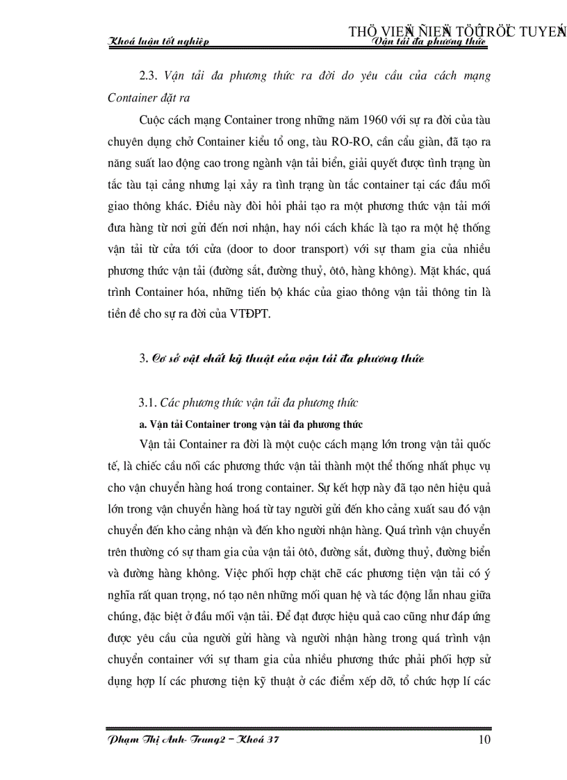 image for page Vận tải đa phương thức thực trạng và các giải pháp phát triển vận tải đa phương thức ở Việt Nam
