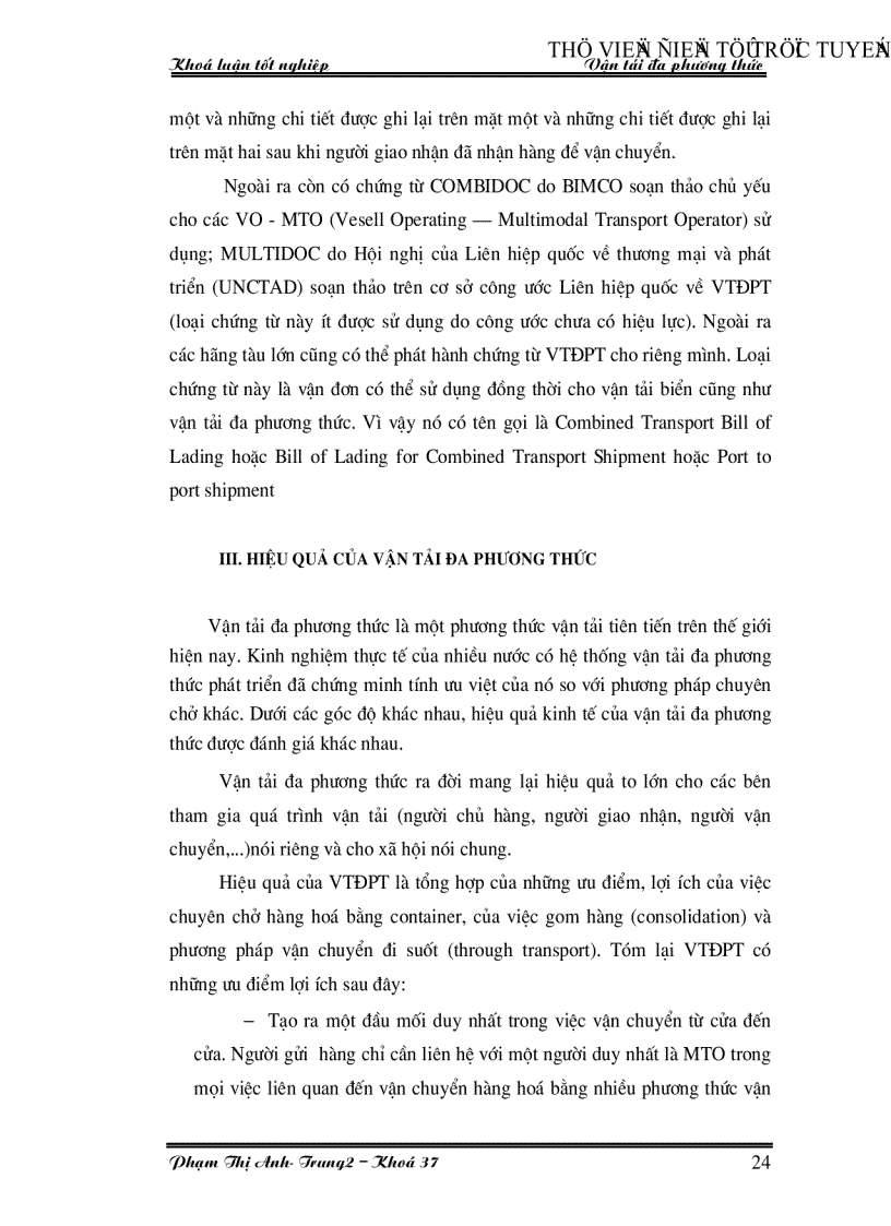 image for page Vận tải đa phương thức thực trạng và các giải pháp phát triển vận tải đa phương thức ở Việt Nam
