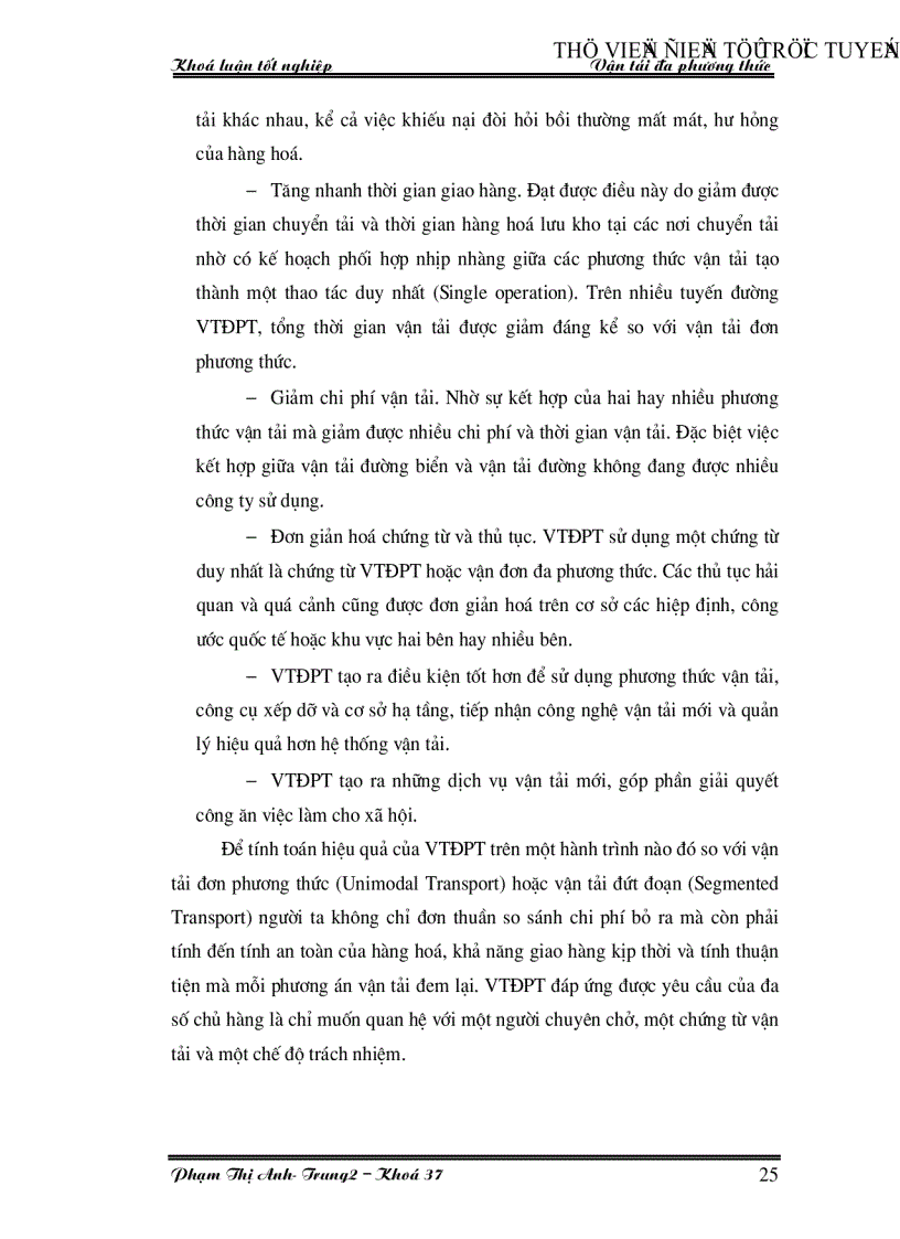 image for page Vận tải đa phương thức thực trạng và các giải pháp phát triển vận tải đa phương thức ở Việt Nam