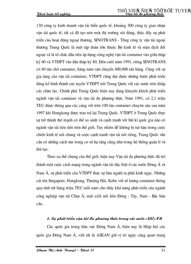 image for page Vận tải đa phương thức thực trạng và các giải pháp phát triển vận tải đa phương thức ở Việt Nam