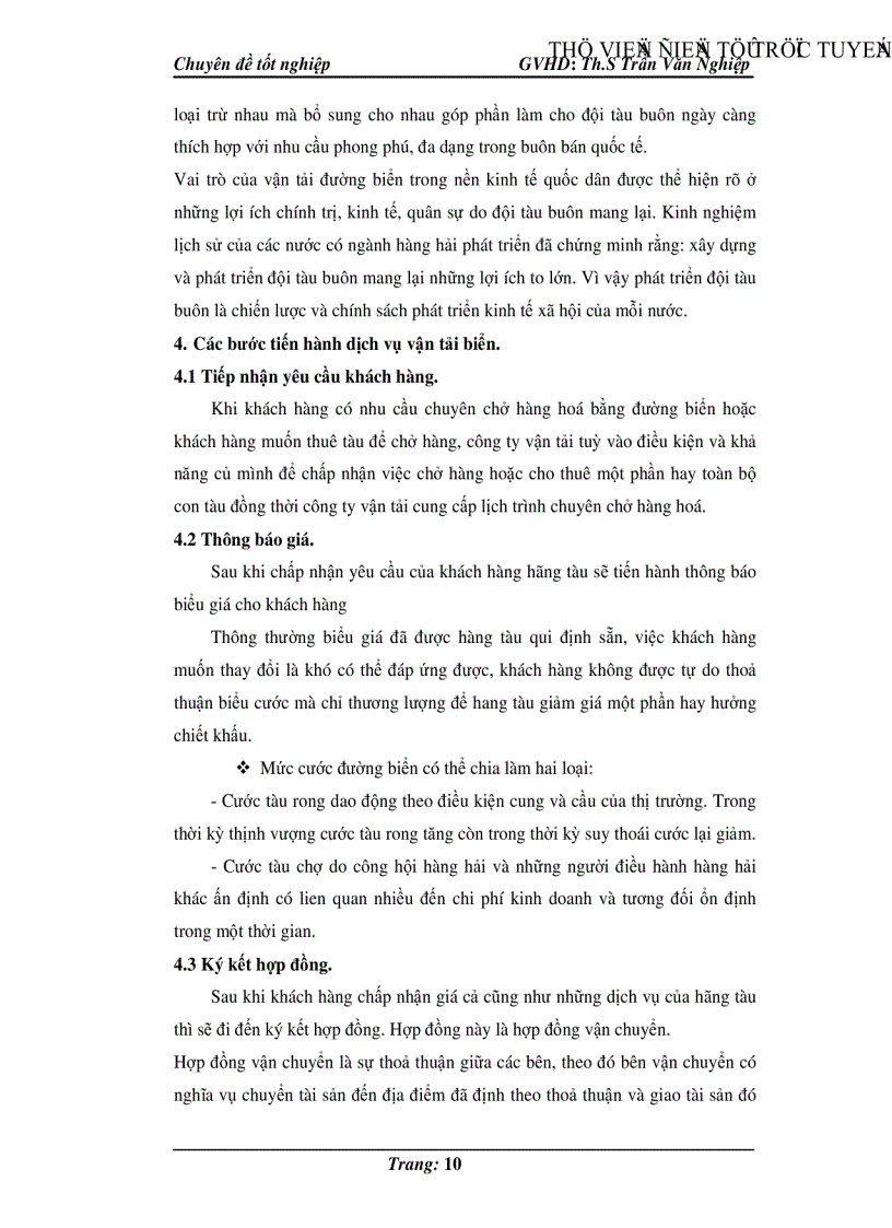 image for page Một số giải pháp hoàn thiện dịch vụ vận tải biển tại công ty Sông Thu