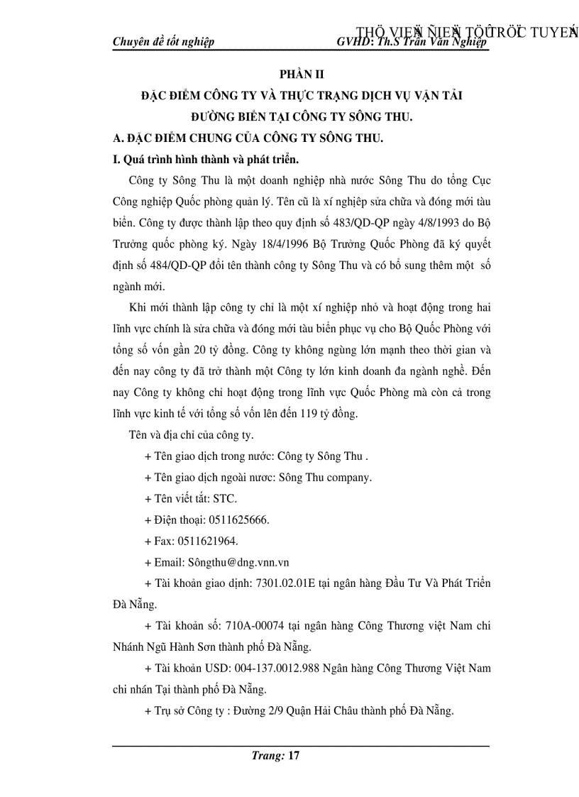 image for page Một số giải pháp hoàn thiện dịch vụ vận tải biển tại công ty Sông Thu