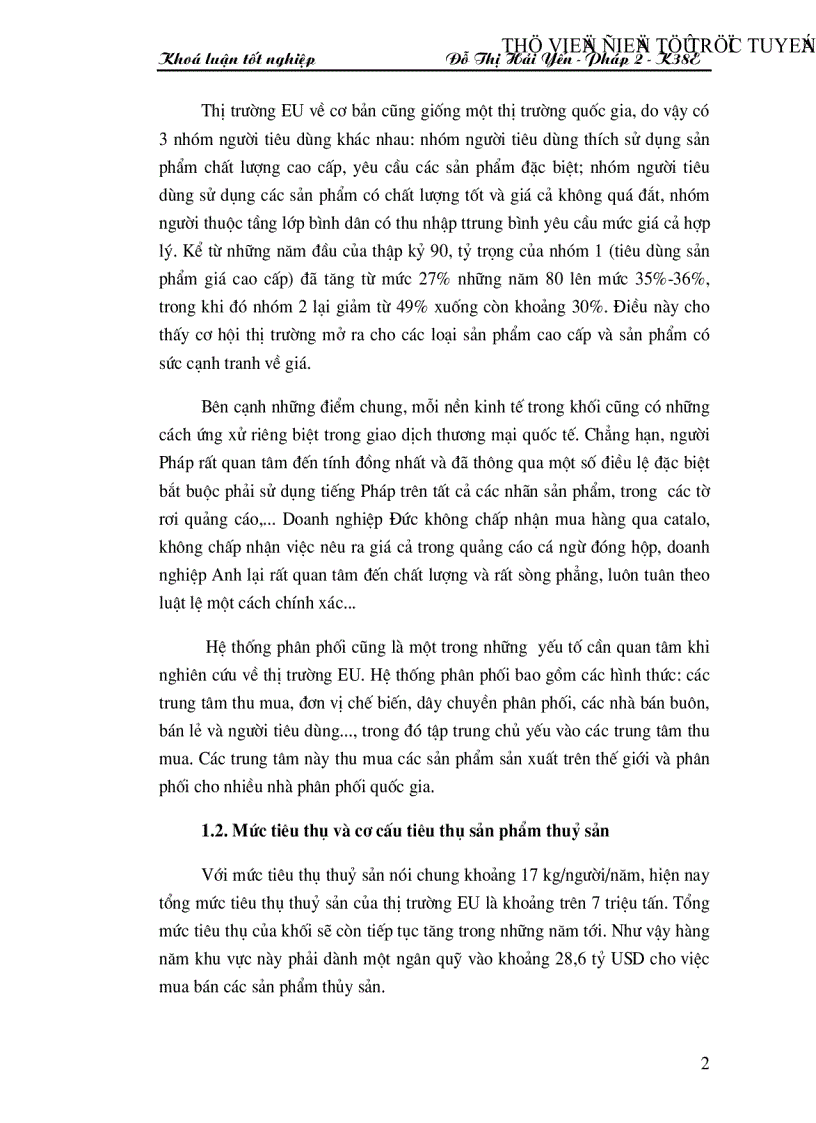 image for page Chiến lược xuất khẩu thuỷ sản của Việt Nam nhằm đáp ứng tốt nhất những quy định hiện nay của thị trường EU trong xu thế hội nhập