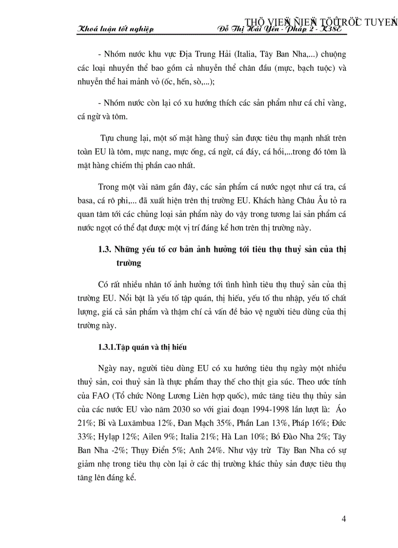 image for page Chiến lược xuất khẩu thuỷ sản của Việt Nam nhằm đáp ứng tốt nhất những quy định hiện nay của thị trường EU trong xu thế hội nhập