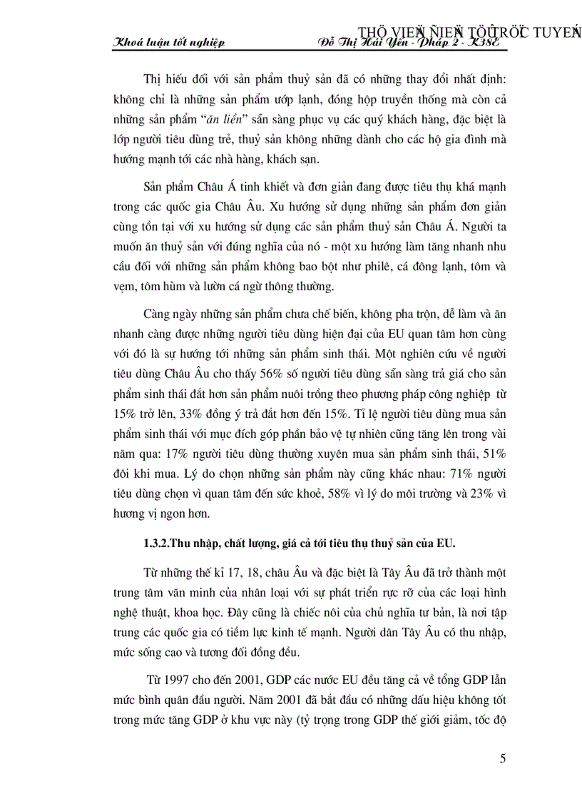 image for page Chiến lược xuất khẩu thuỷ sản của Việt Nam nhằm đáp ứng tốt nhất những quy định hiện nay của thị trường EU trong xu thế hội nhập