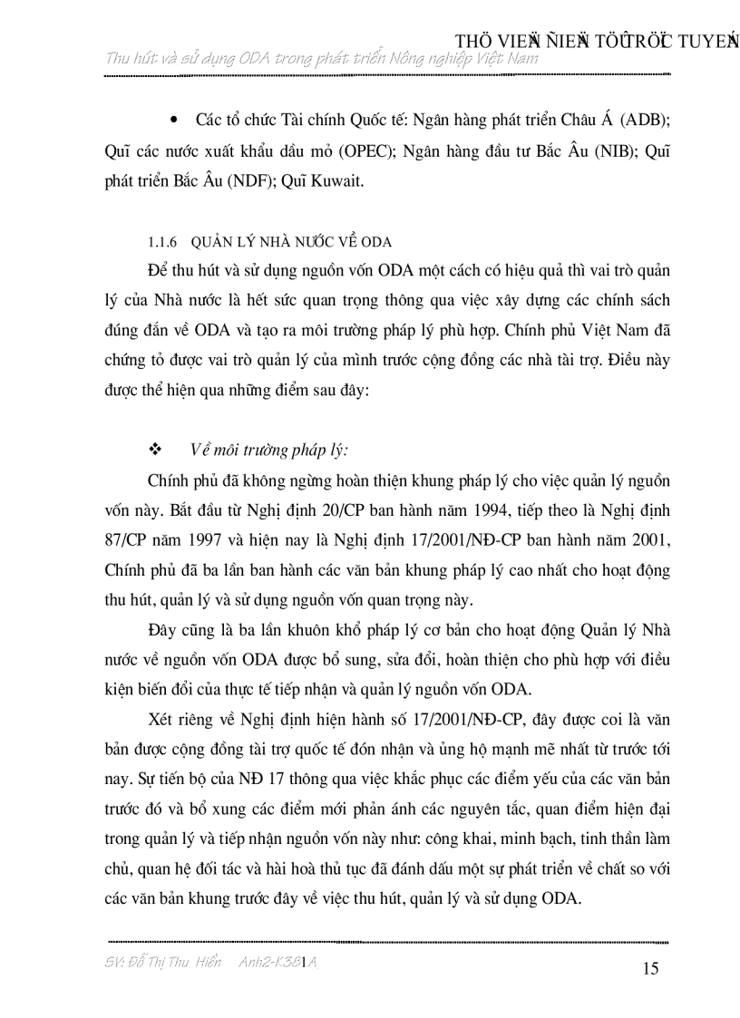 image for page Thu hút và sử dụng nguồn vốn hỗ trợ chính thức trong phát triển Nông nghiệp Việt Nam