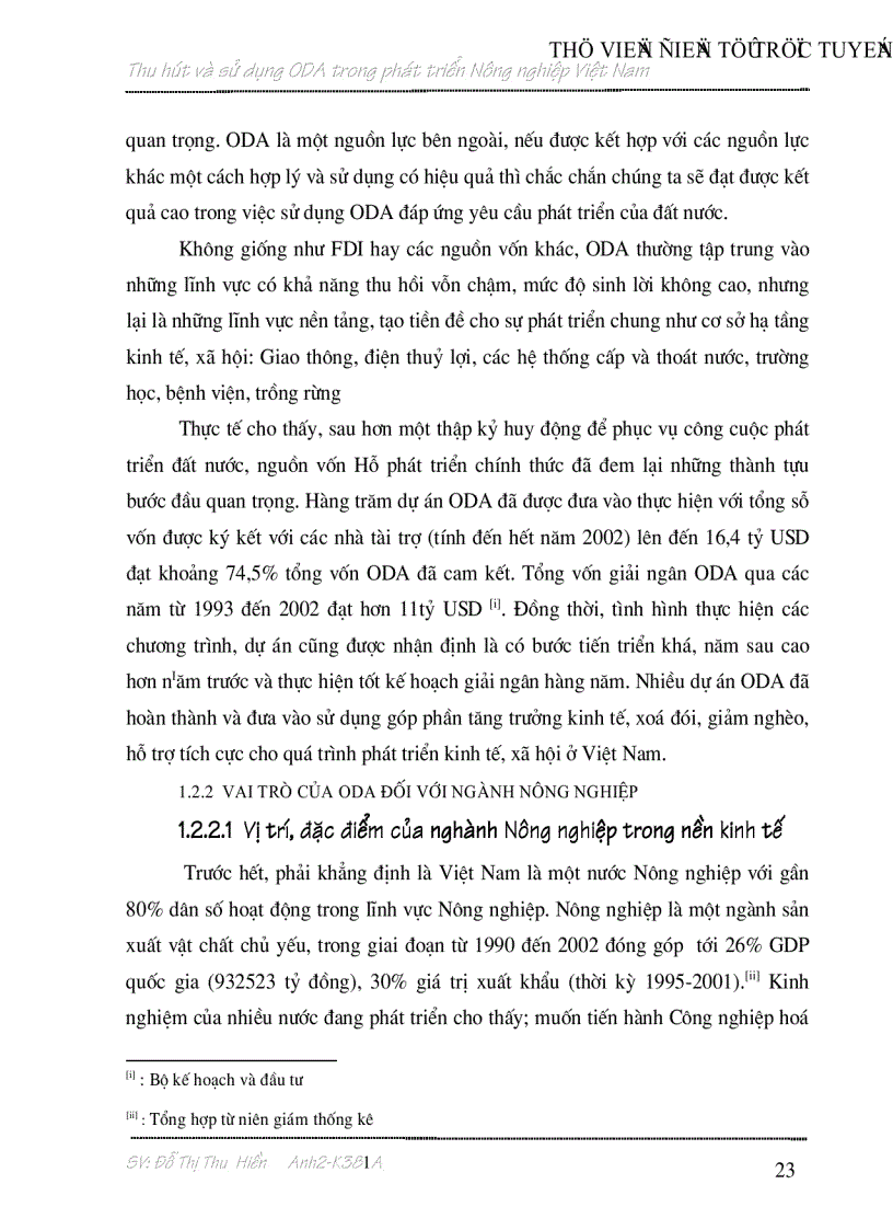 image for page Thu hút và sử dụng nguồn vốn hỗ trợ chính thức trong phát triển Nông nghiệp Việt Nam