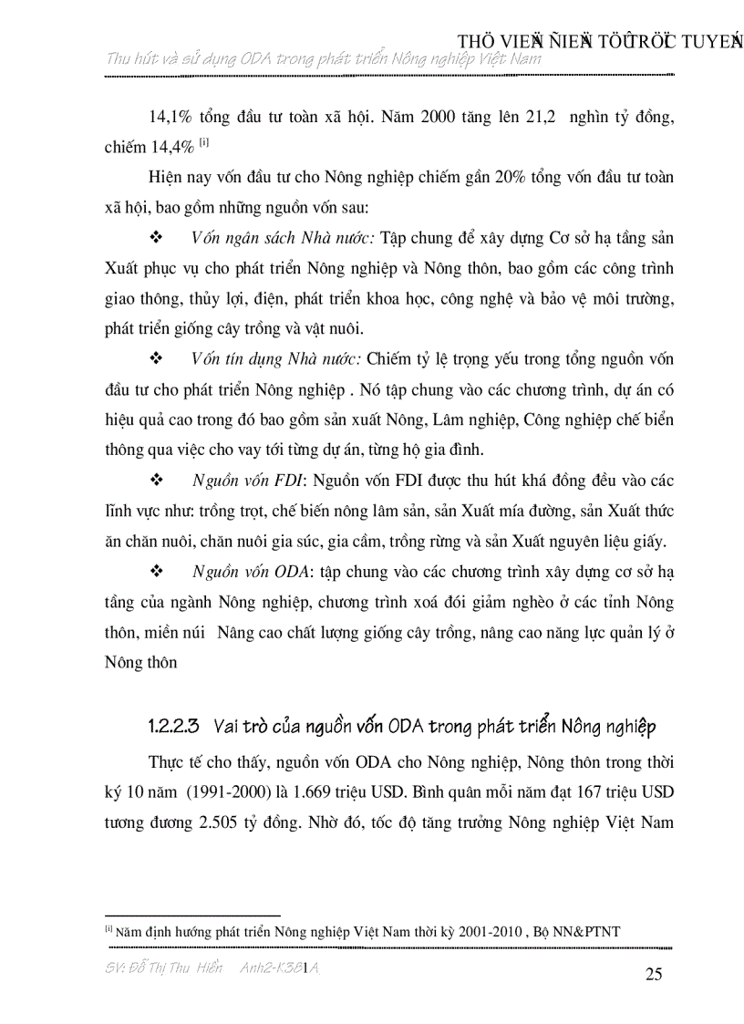 image for page Thu hút và sử dụng nguồn vốn hỗ trợ chính thức trong phát triển Nông nghiệp Việt Nam