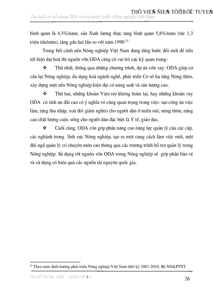 image for page Thu hút và sử dụng nguồn vốn hỗ trợ chính thức trong phát triển Nông nghiệp Việt Nam