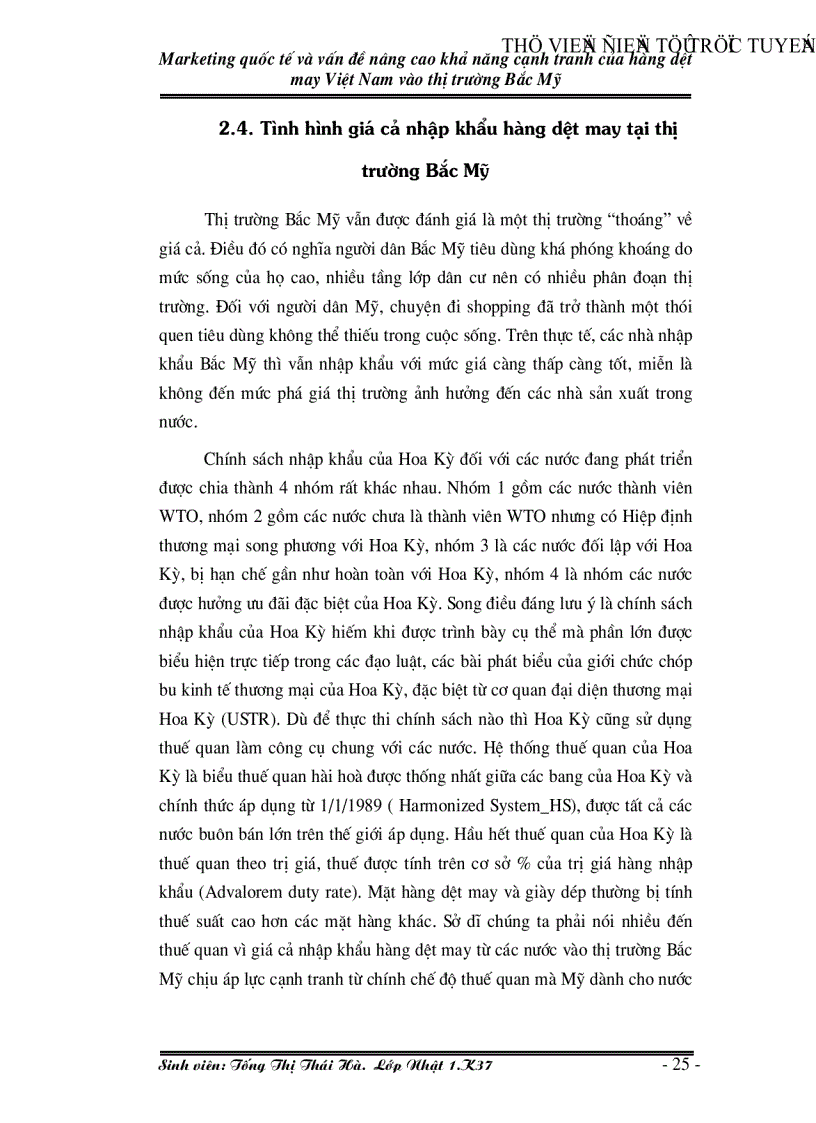 image for page Marketing quốc tế và vấn đề nâng cao khả năng cạnh tranh của hàng dệt may Việt Nam vào thị trường Bắc Mỹ