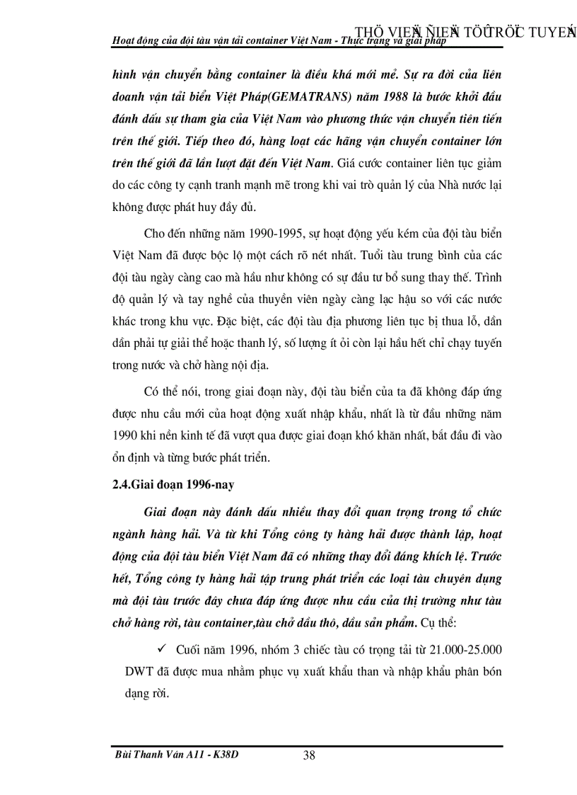 image for page Thực trạng của đội tàu container Việt Nam và đề xuất một số giải pháp nâng cao năng lực cạnh tranh của đội tàu container trong bối cảnh hội nhập khu vực và quốc tế