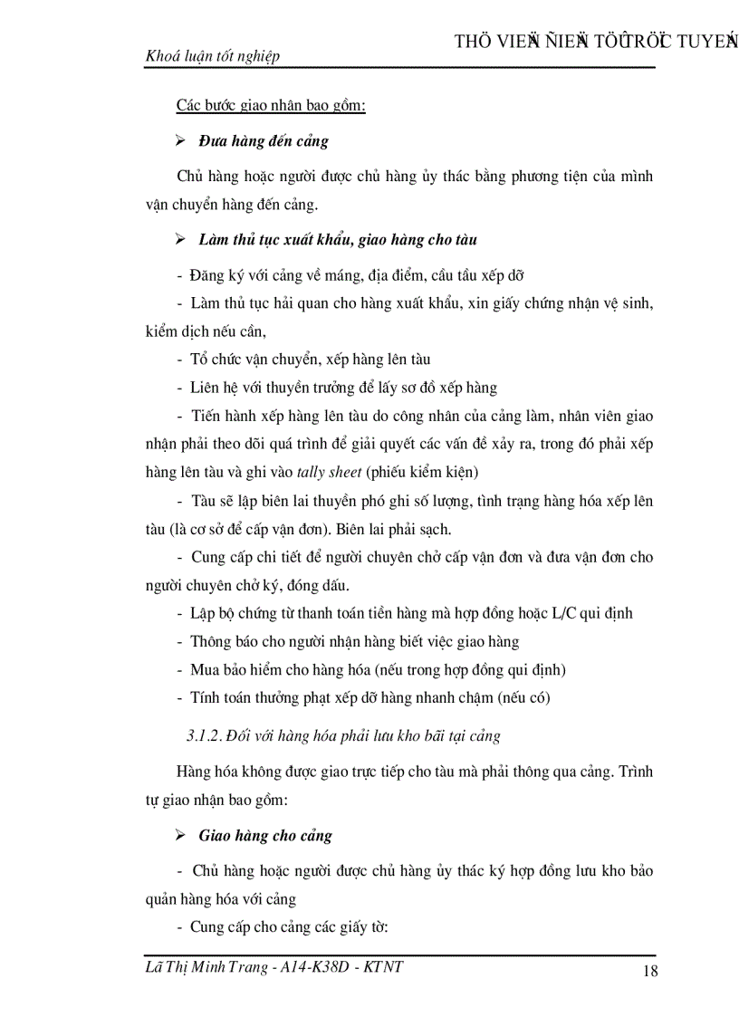 image for page Giao nhận hàng hóa quốc tế bằng đường biển tại Công ty giao nhận kho vận ngoại thương VIETRANS