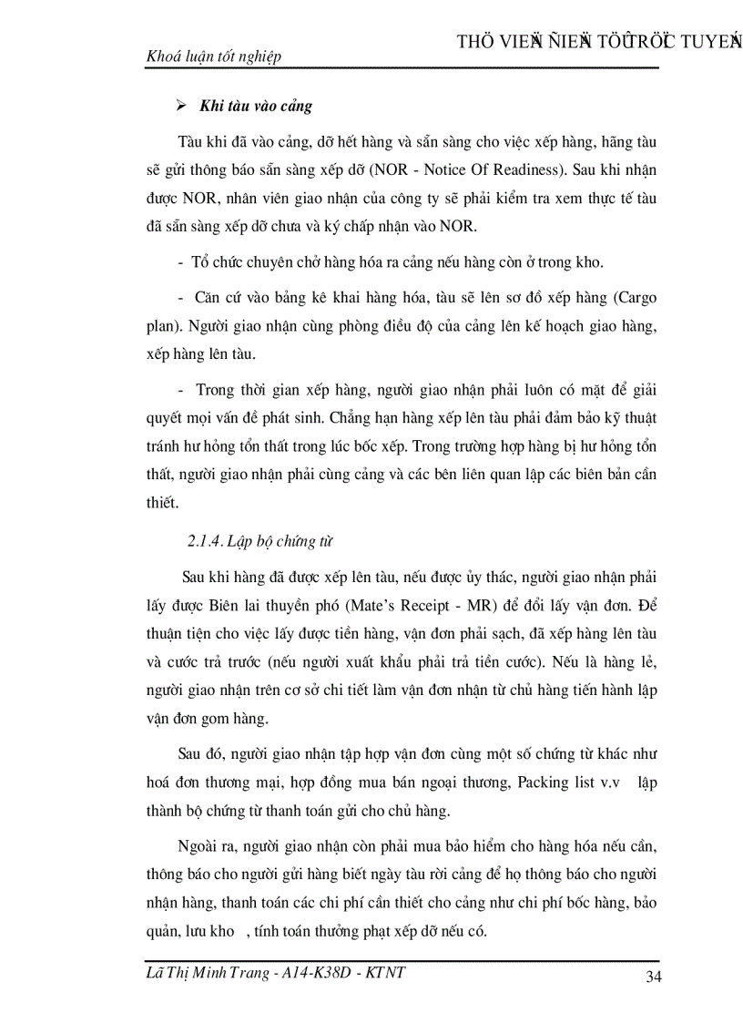 image for page Giao nhận hàng hóa quốc tế bằng đường biển tại Công ty giao nhận kho vận ngoại thương VIETRANS