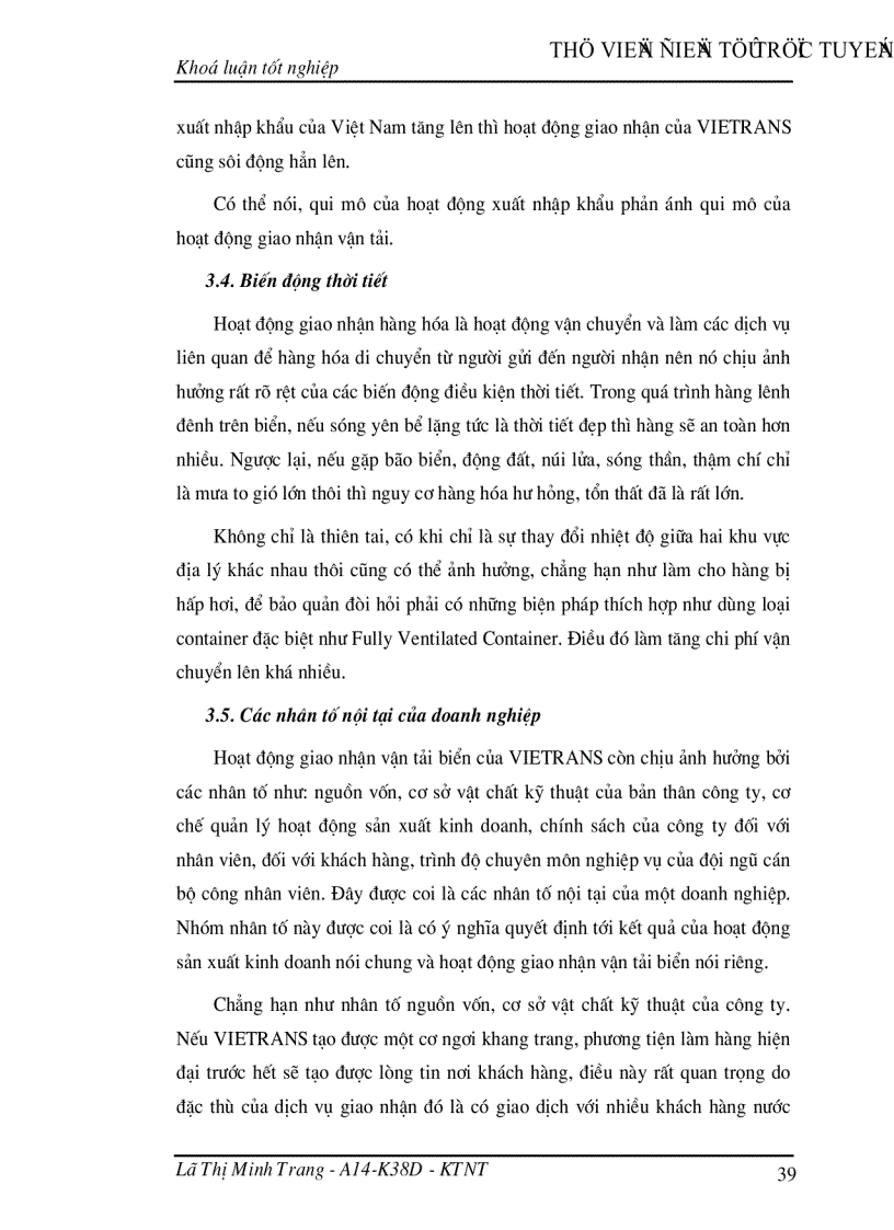 image for page Giao nhận hàng hóa quốc tế bằng đường biển tại Công ty giao nhận kho vận ngoại thương VIETRANS