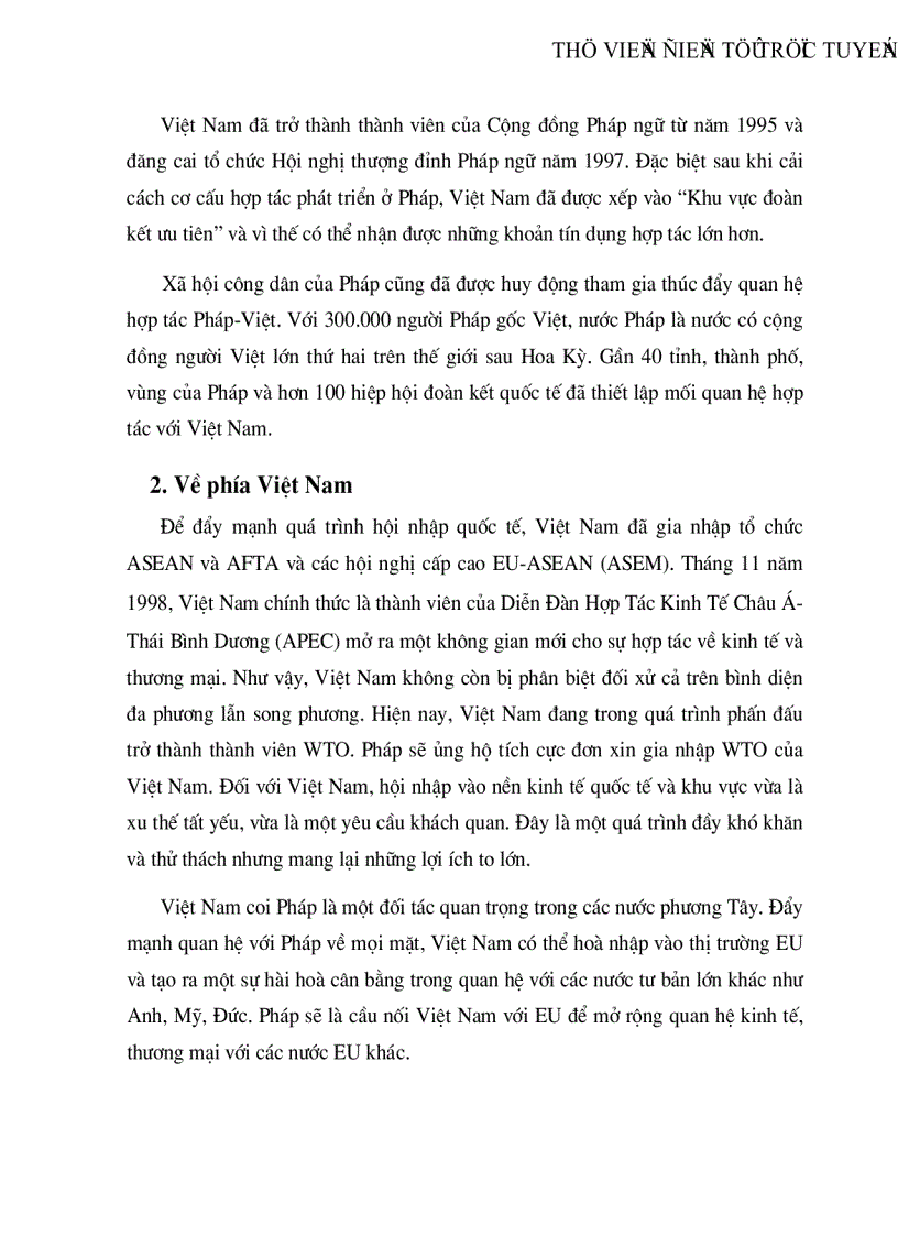 image for page Quan hệ thương mại và đầu tư Pháp Việt thực trạng và triển vọng