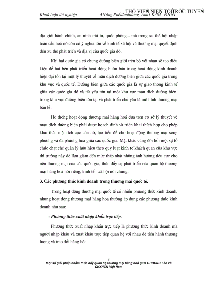 image for page Một số giải pháp nhằm thúc đẩy quan hệ thương mại hàng hoá giữa CHDCND Lào và CHXHCN Việt Nam