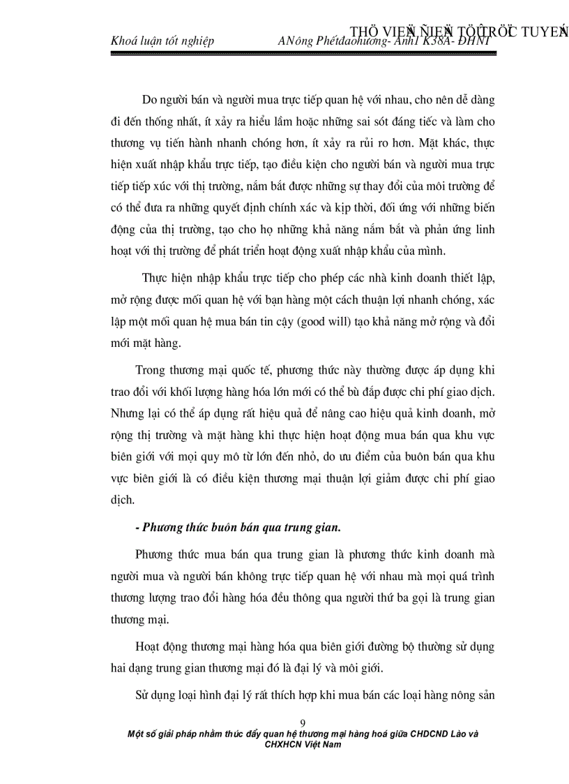 image for page Một số giải pháp nhằm thúc đẩy quan hệ thương mại hàng hoá giữa CHDCND Lào và CHXHCN Việt Nam