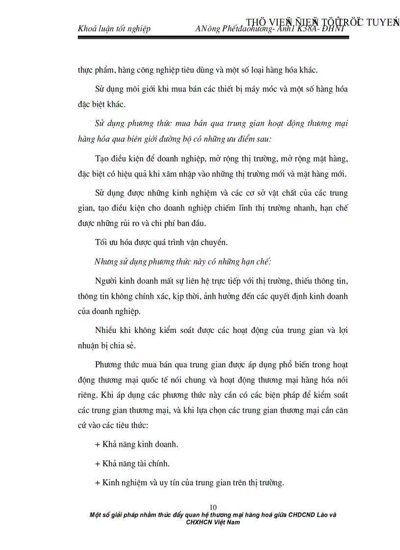 image for page Một số giải pháp nhằm thúc đẩy quan hệ thương mại hàng hoá giữa CHDCND Lào và CHXHCN Việt Nam