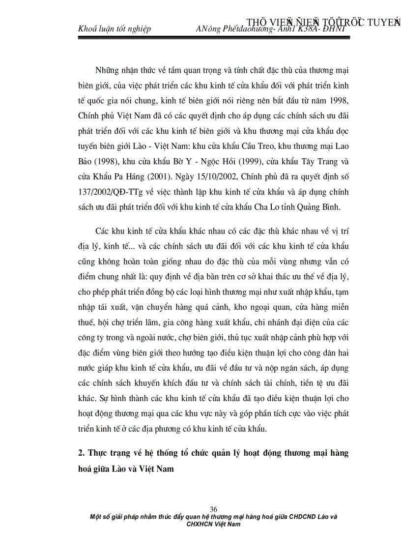 image for page Một số giải pháp nhằm thúc đẩy quan hệ thương mại hàng hoá giữa CHDCND Lào và CHXHCN Việt Nam