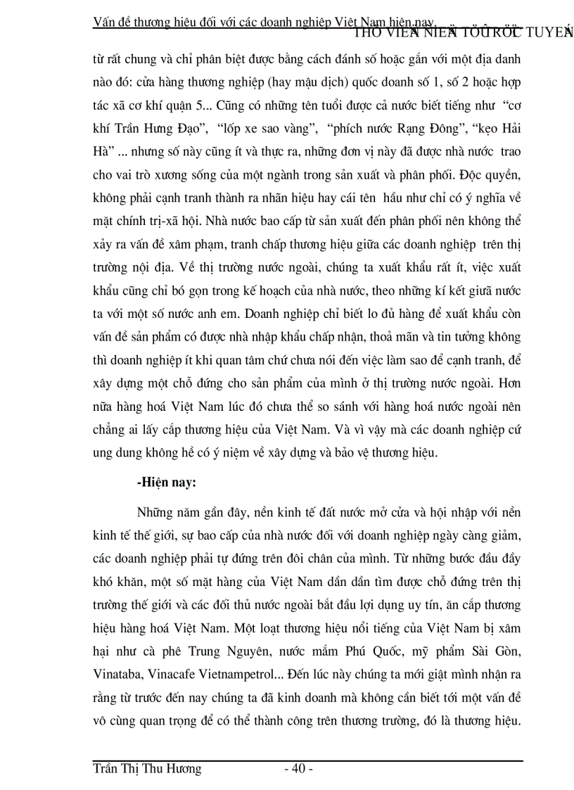 image for page Vấn đề thương hiệu đối với các doanh nghiệp Việt Nam hiện nay