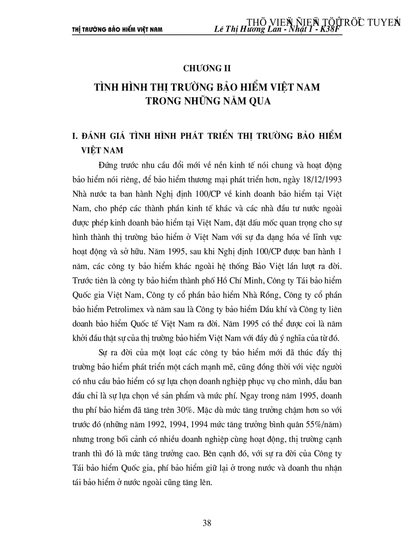 image for page Tình hình thị trường bảo hiểm Việt Nam và bảo hiểm Việt Nam trước thềm hội nhập và giải pháp đẩy mạnh sự phát triển của thị trường bảo hiểm Việt Nam đến 2010