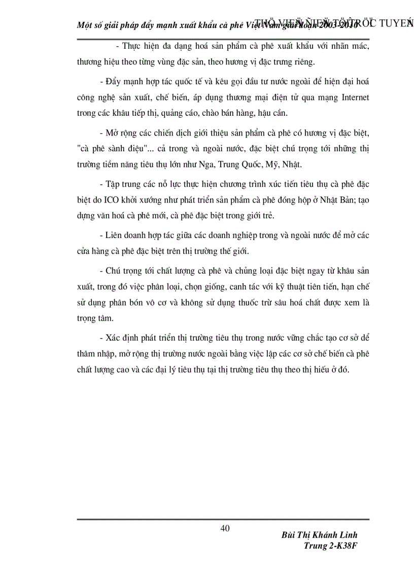 image for page Một số giải pháp đẩy mạnh xuất khẩu cà phê Việt Nam giai đoạn 2003 2010