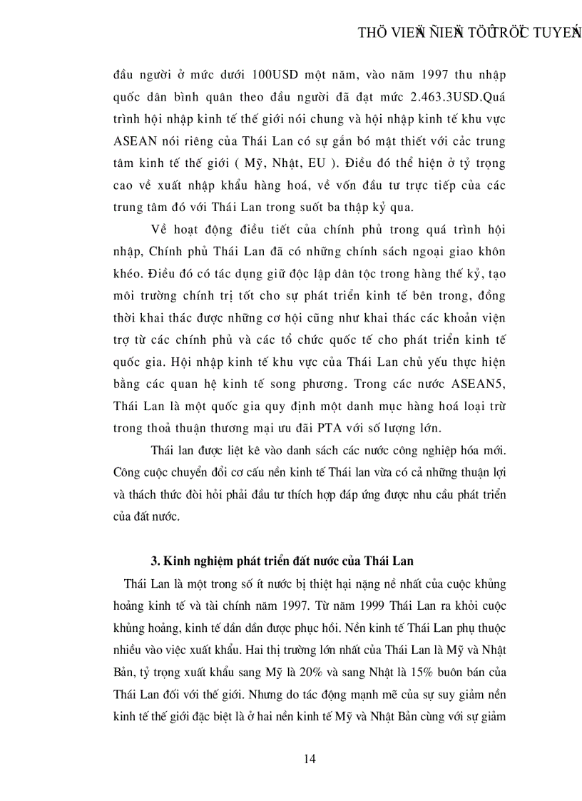 image for page Quan hệ Kinh tế Thương mại Việt Nam Thái Lan trong giai đoạn hiện nay