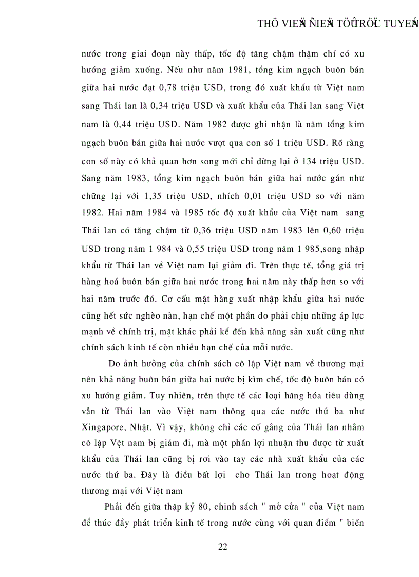 image for page Quan hệ Kinh tế Thương mại Việt Nam Thái Lan trong giai đoạn hiện nay