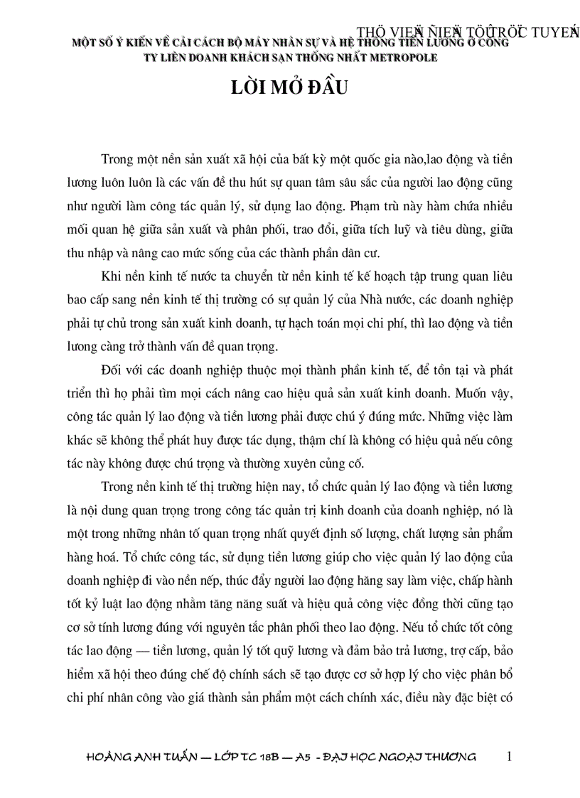 image for page Một số vấn đề về cải cách hệ thống quản lý nhân sự và hệ thống tiền lương trong các nhà hàng và khách sạn