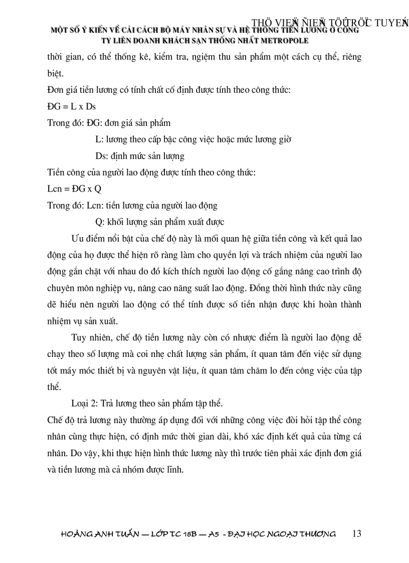 image for page Một số vấn đề về cải cách hệ thống quản lý nhân sự và hệ thống tiền lương trong các nhà hàng và khách sạn