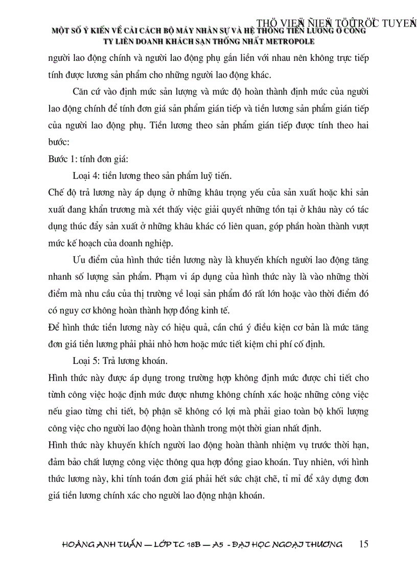 image for page Một số vấn đề về cải cách hệ thống quản lý nhân sự và hệ thống tiền lương trong các nhà hàng và khách sạn