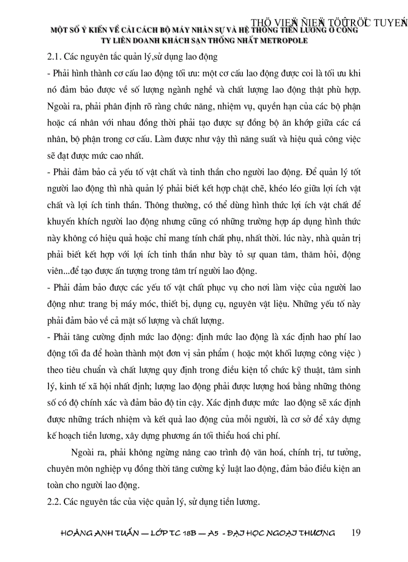 image for page Một số vấn đề về cải cách hệ thống quản lý nhân sự và hệ thống tiền lương trong các nhà hàng và khách sạn