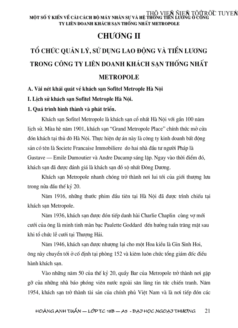image for page Một số vấn đề về cải cách hệ thống quản lý nhân sự và hệ thống tiền lương trong các nhà hàng và khách sạn