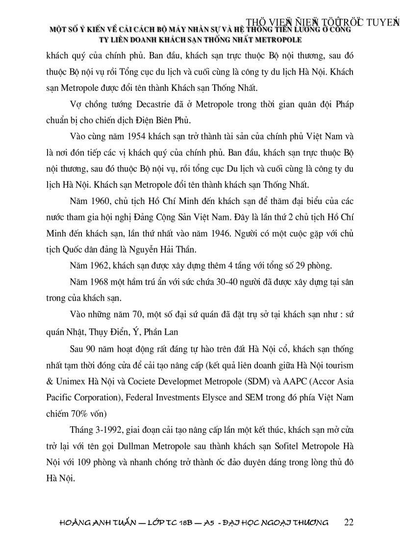 image for page Một số vấn đề về cải cách hệ thống quản lý nhân sự và hệ thống tiền lương trong các nhà hàng và khách sạn